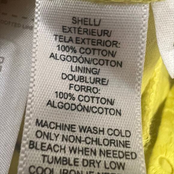 NWT Ann Taylor LOFT Riviera Shorts in Yellow Eyelet Size 0 - Picture 8 of 8